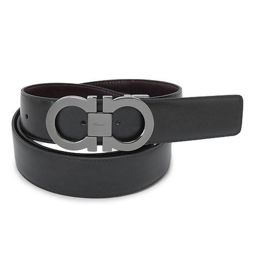 フェラガモ ベルト レザー 679535 0644557/NERO×AUBURN (FERRAGAMO