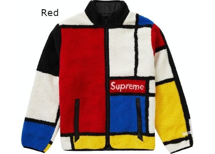 SUPREME シュプリーム☆リバーシブルロゴフリースジャケット (Supreme