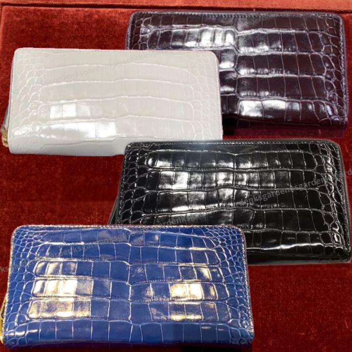 GUCCI☆希少！クロコダイルレザー ラウンドジップ長財布☆即納