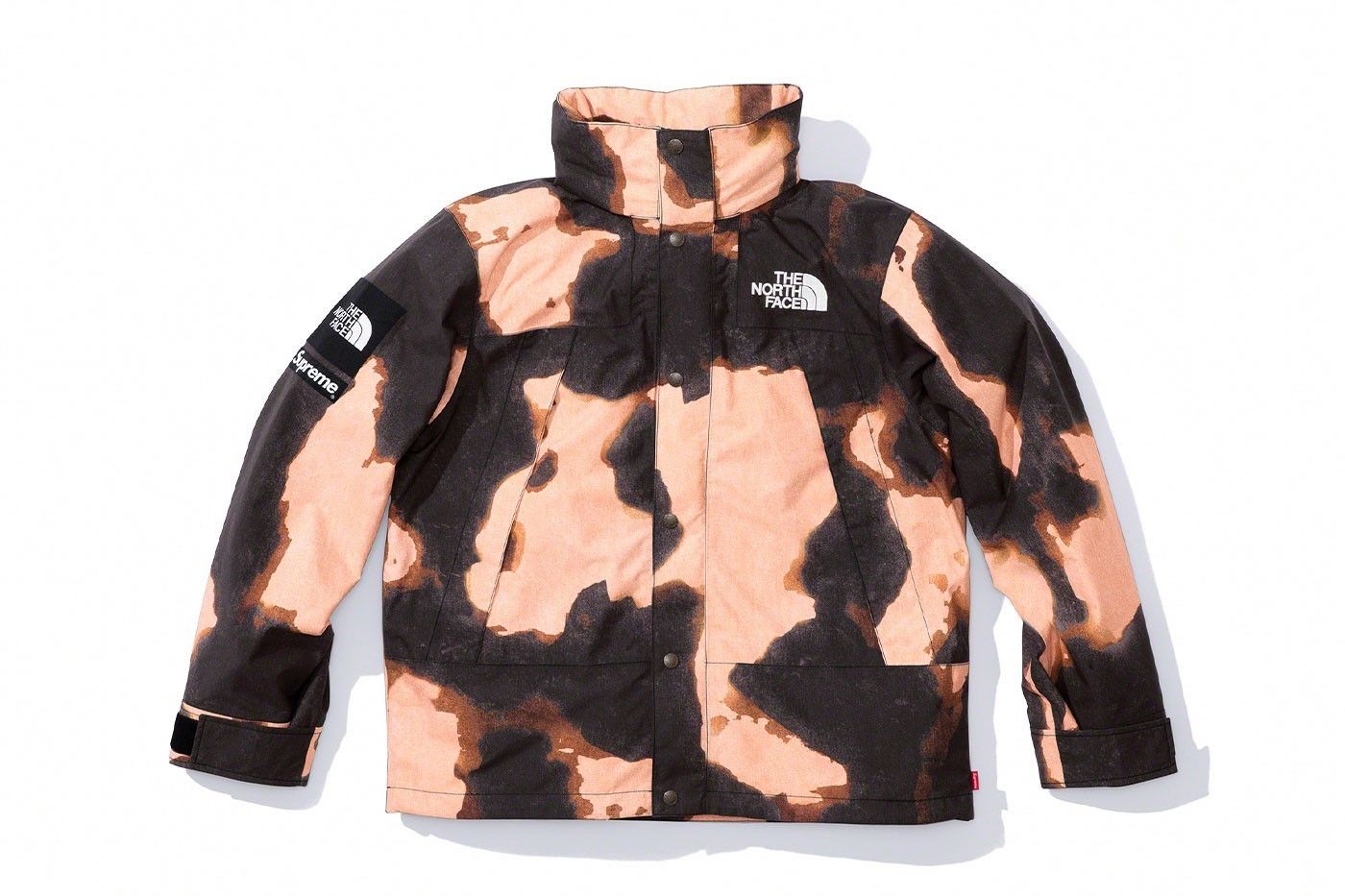 Supreme The North Face Bleached Denim Print Mountain Jacket