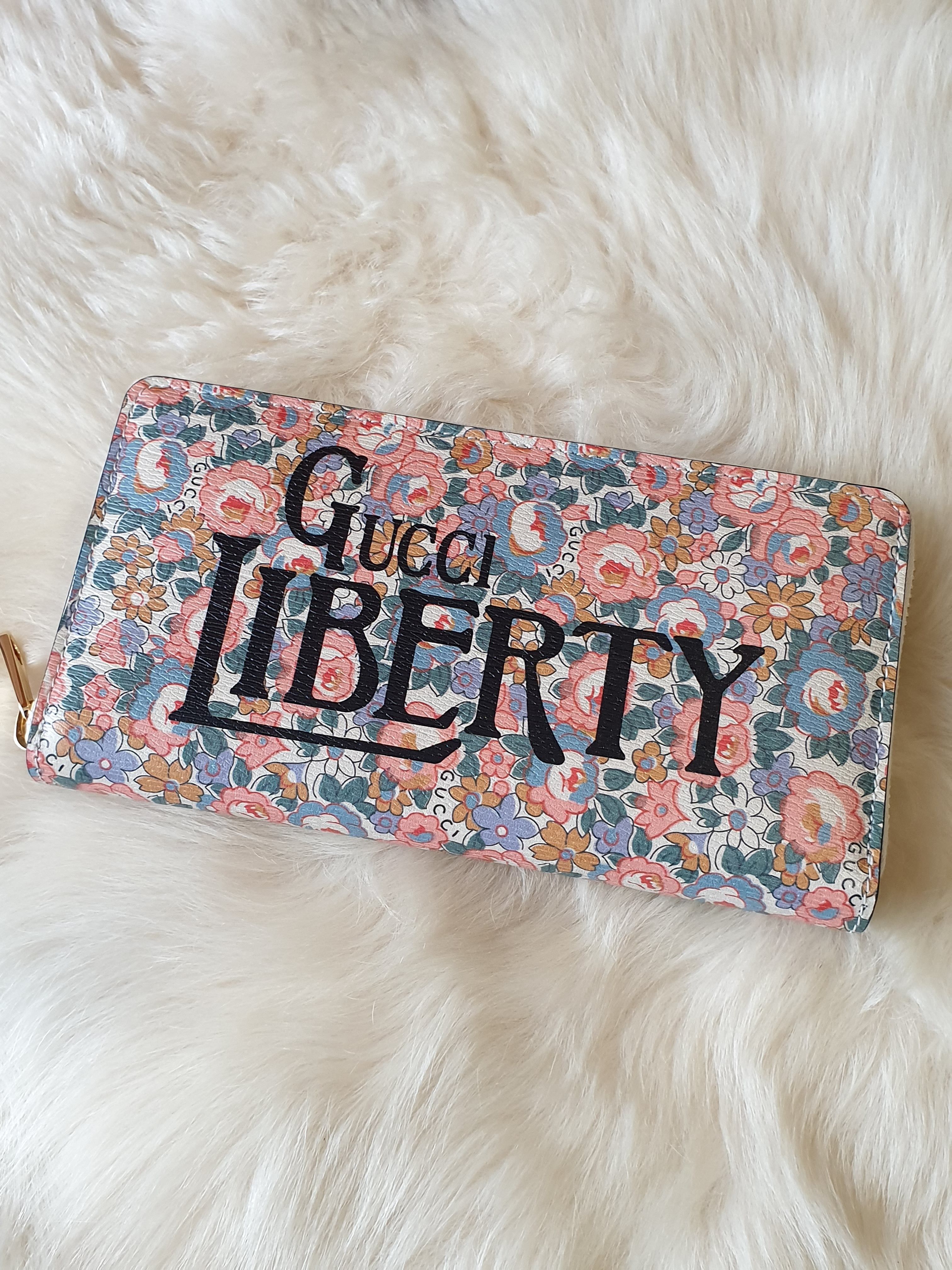 GUCCIラウンド長財布♪花柄Libertyプリント♪ピンク (GUCCI/長財布