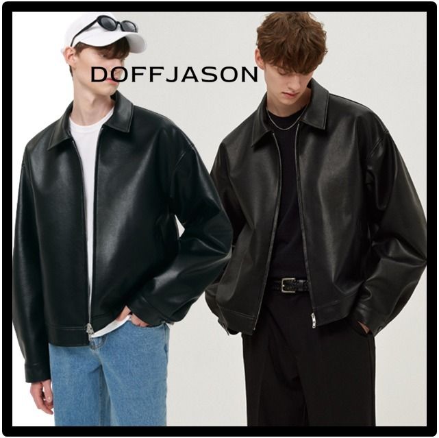 ☆関税込☆DOFFJASON☆Overfit vegan leather single jacket