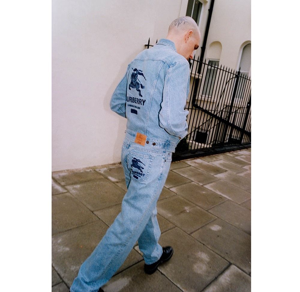 Supreme Burberry Denim Trucker Jacket バーバリー Gジャン (Supreme