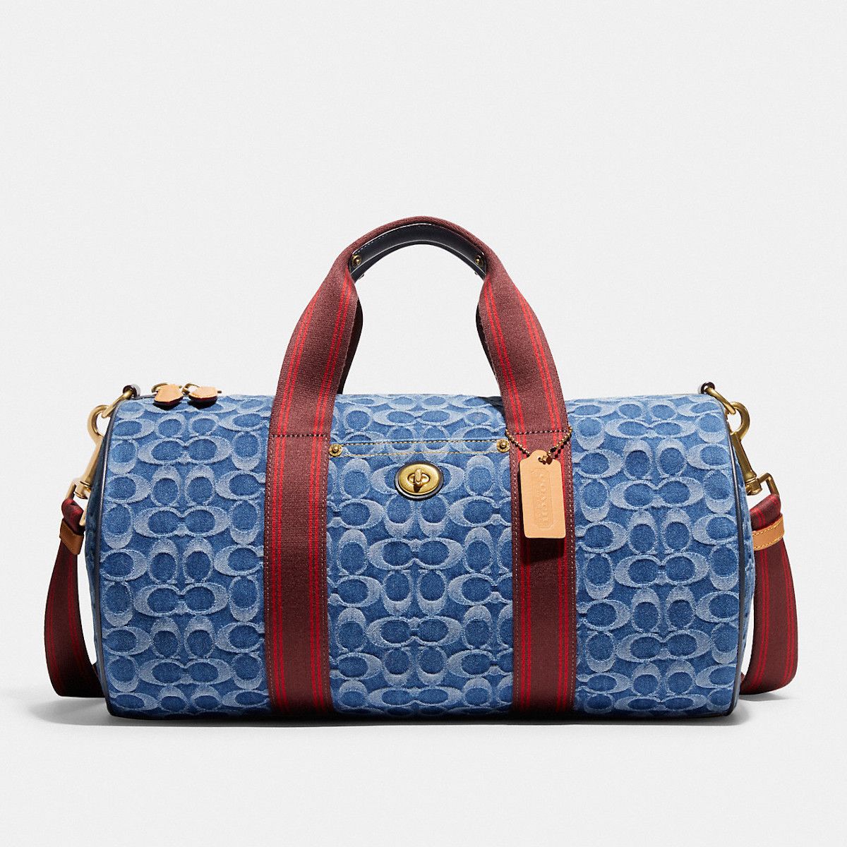 Coach シグネチャー デニム ボストンバッグ A4対応 男女兼用 (Coach