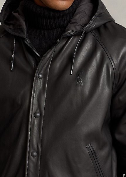 カッコいい☆【Polo Ralph Lauren】レザー フード付 ジャケット (POLO