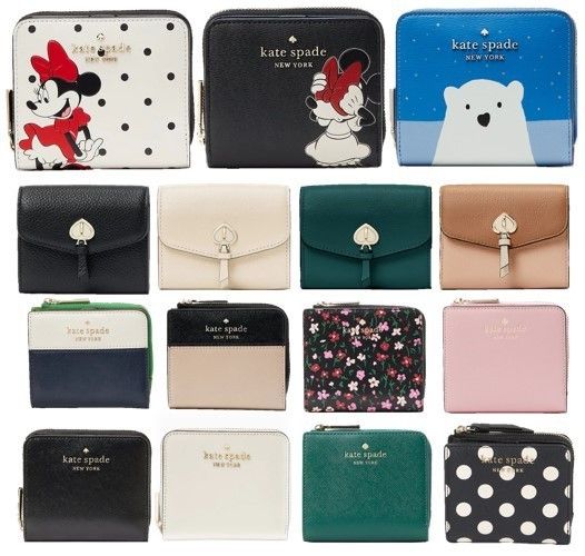 全16色 kate spade 折り畳み財布 Disney コラボ 新作 関税送料込 (kate