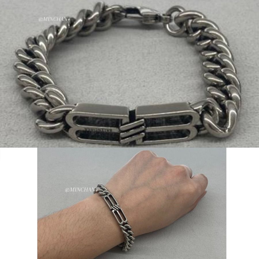 人気【BALENCIAGA】BB ICON ロゴ アイコン ブレスレット (BALENCIAGA