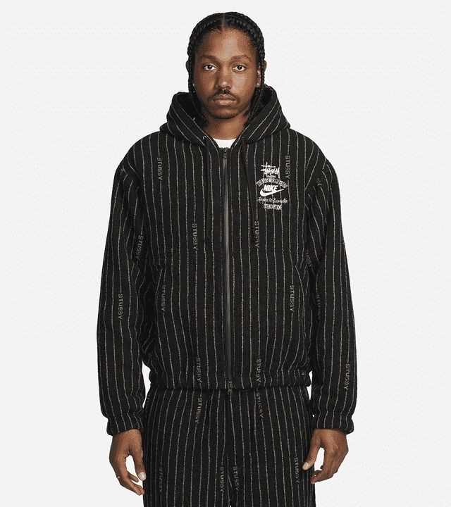 ☆大人気☆23SS Stussy X Nike Striped Wool Jacket (STUSSY