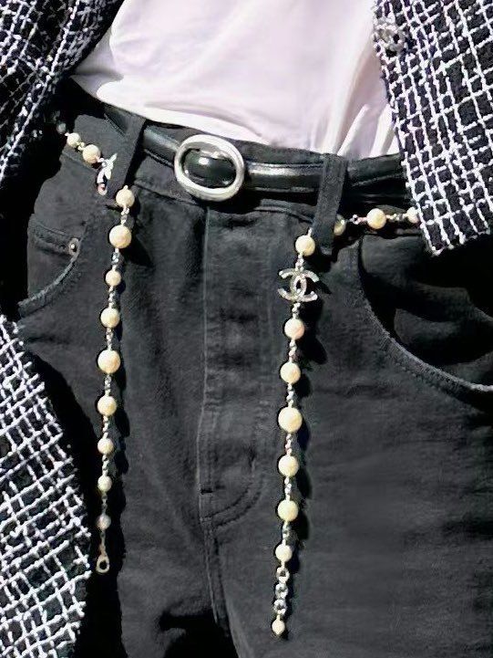 ロンジュン愛用《CHANEL》ロングネックレス パール&CCロゴ 即発