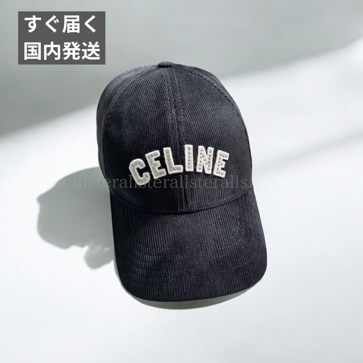 CELINE】セリーヌ コーデュロイ ロゴ ピン キャップ (CELINE/キャップ