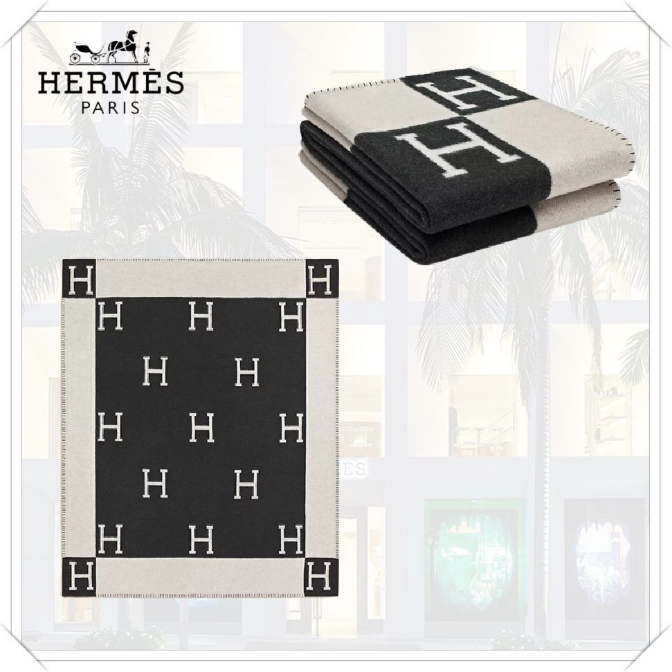 極上の肌触り♪》 エルメス ブランケット アヴァロン プレード (HERMES