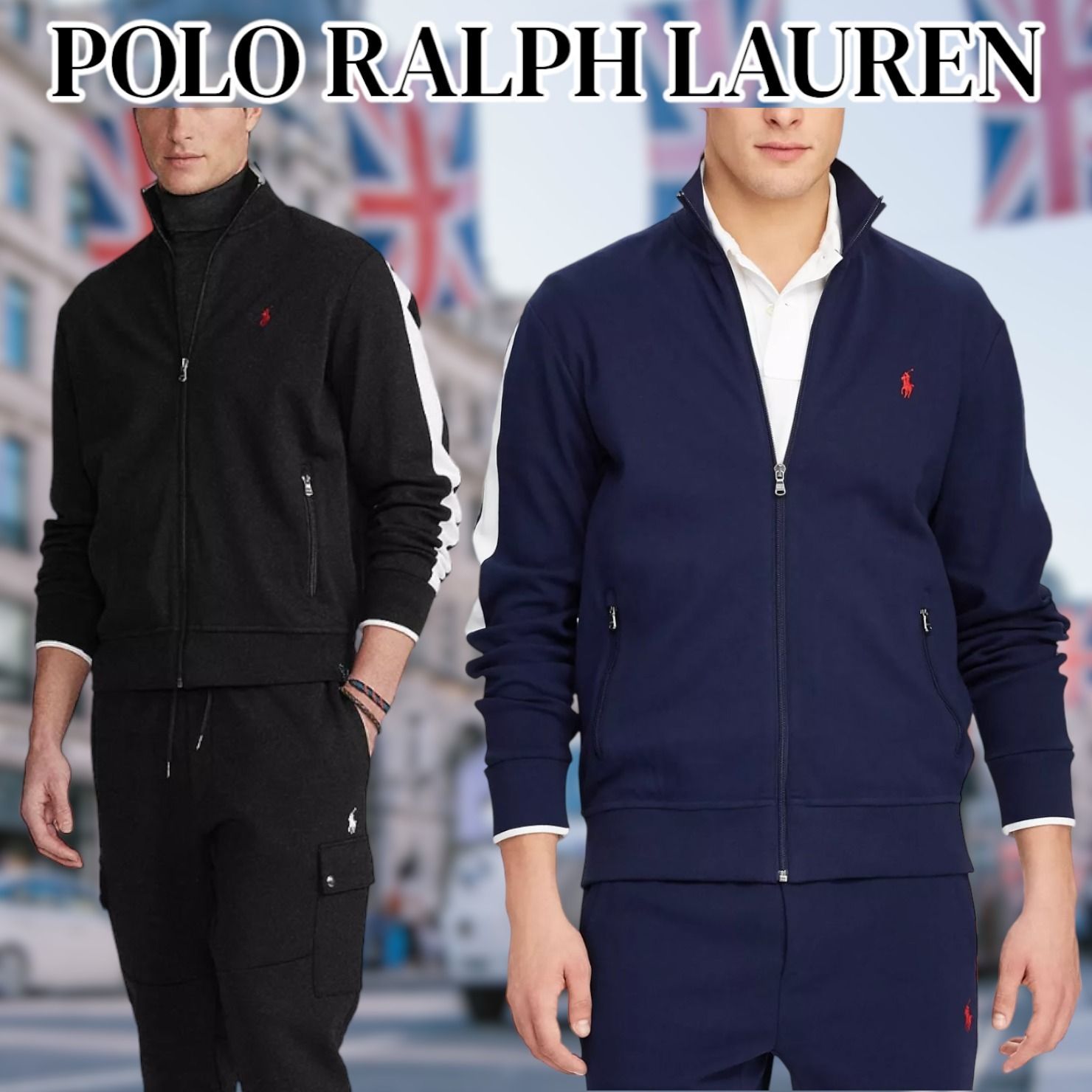 ポロラルフローレン】ロゴがお洒落! ライントラックジャケット (POLO