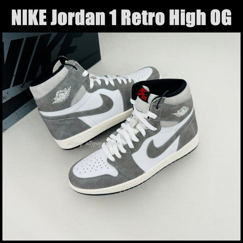 NIKE Jordan 1 Retro High OG Black and Smoke Grey ジョーダン (Nike