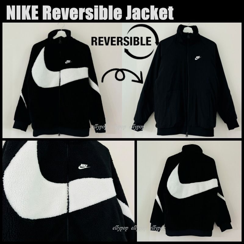 NIKE Big Swoosh Full Zip Jacket リバーシブル ボア ジャケット (Nike