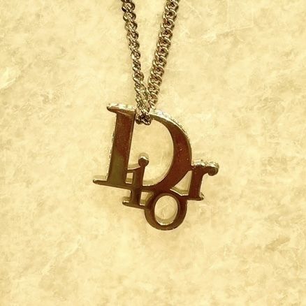 Dior オブリーク ネックレス シルバー クリスタル OBLIQUE (Dior