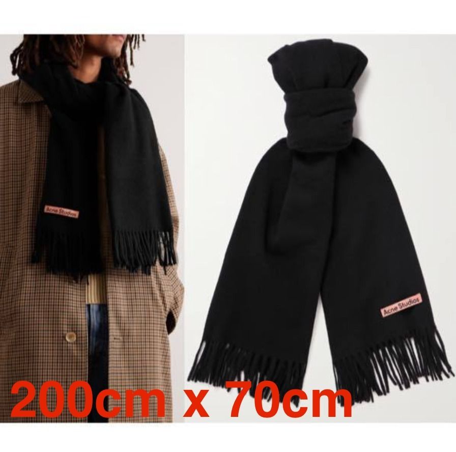 関税込】人気◇ACNE STUDIOS アクネ◇ロゴ ウール マフラー (Acne