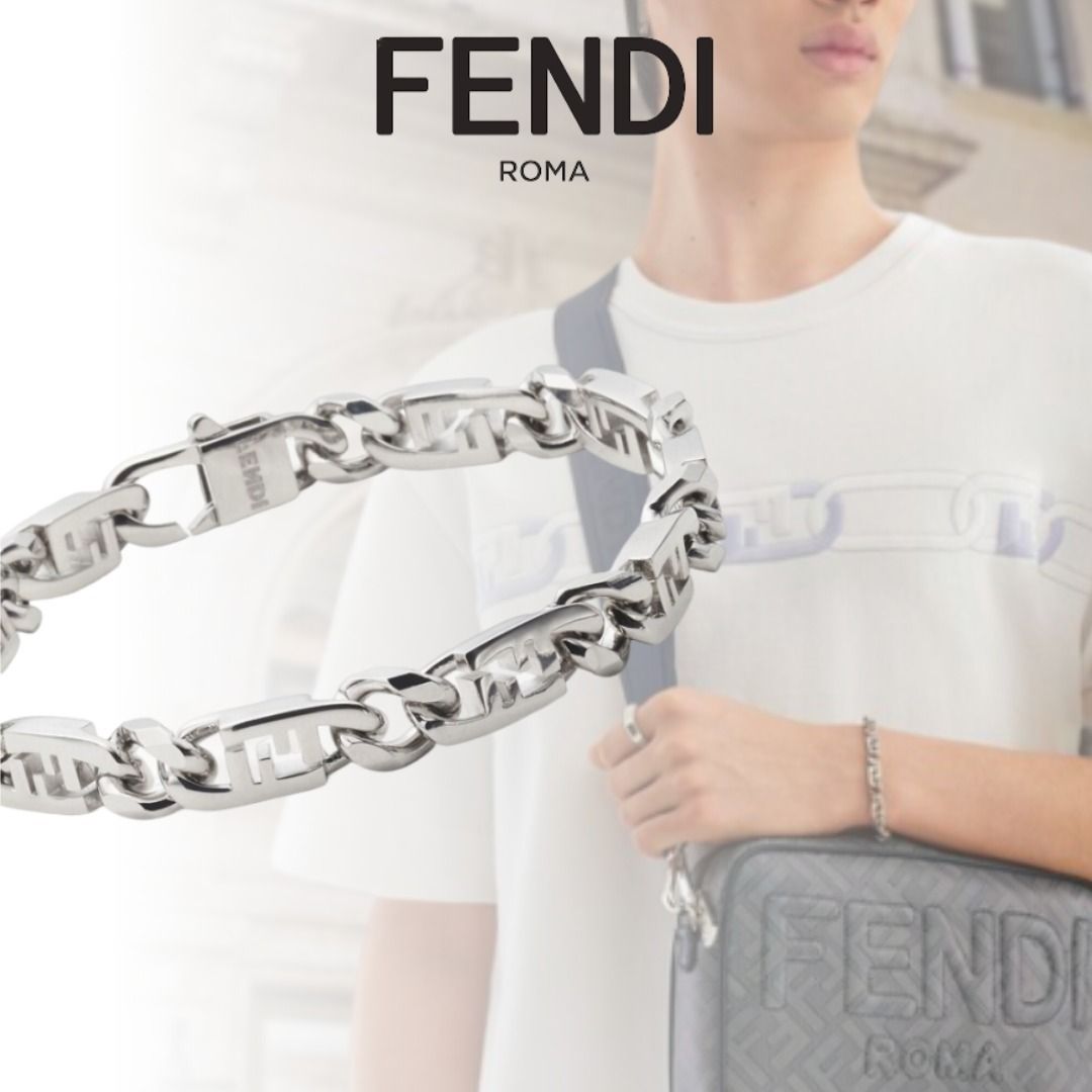 FENDI】 オーロック ブレスレット シルバー ロゴ (FENDI/ブレスレット
