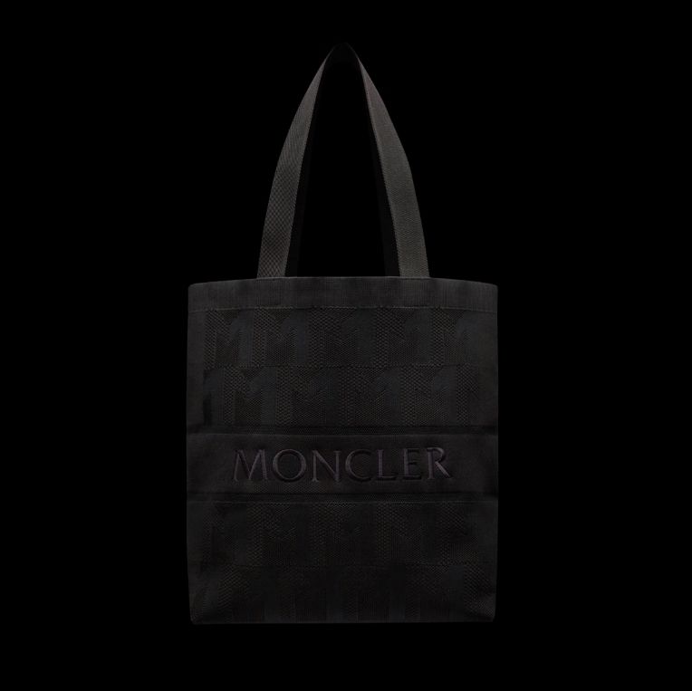 MONCLER】Monogram トートバッグ モノグラム柄 ニット ロゴ (MONCLER