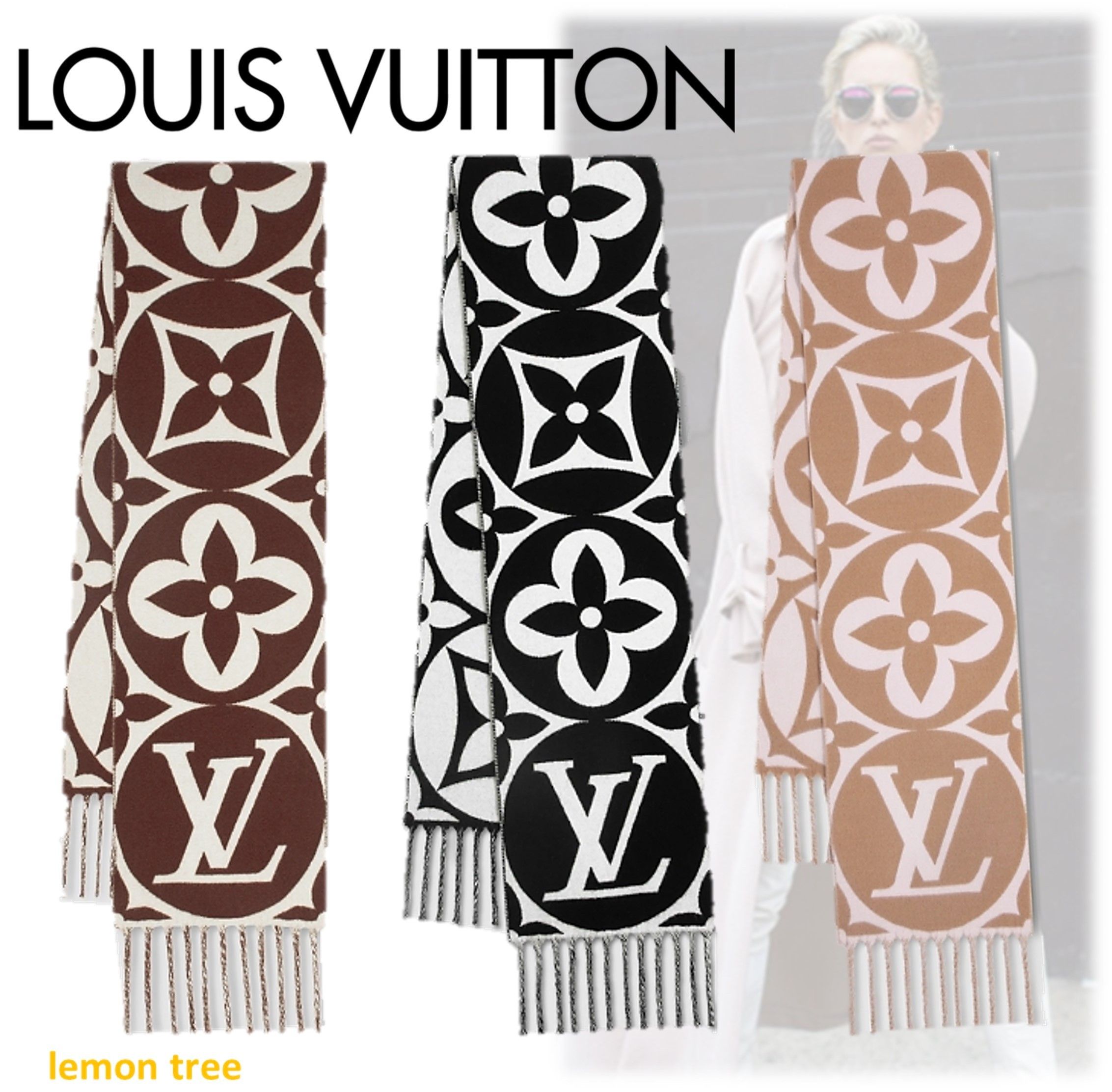 Louis Vuitton】マフラー・LV メダリオン ロゴ M79212 (Louis Vuitton