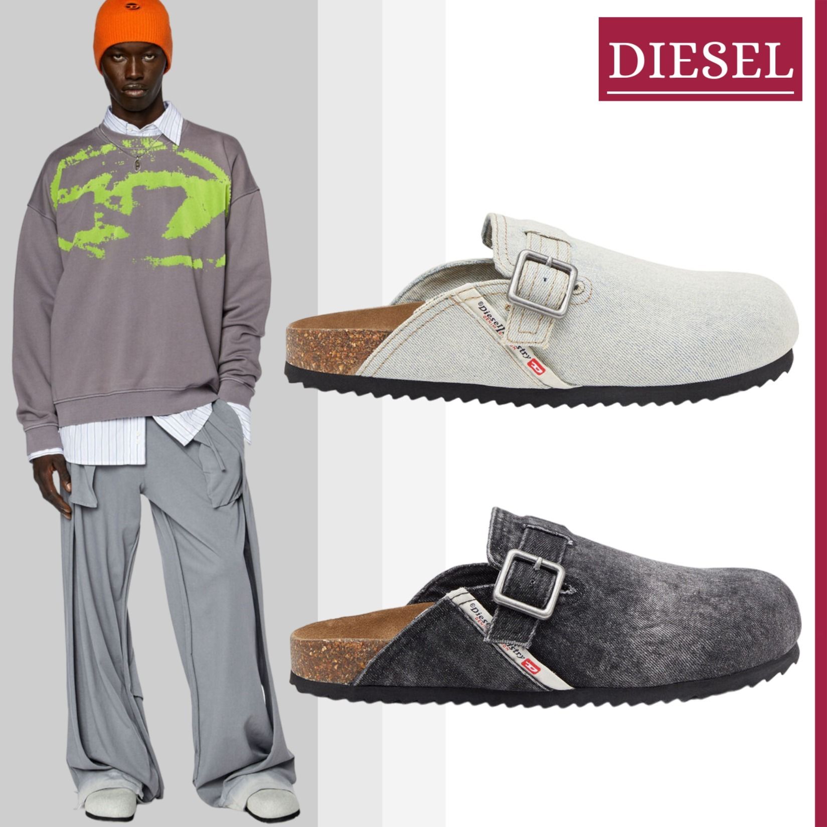 クール】DIESEL『D-Woodstock X クロッグサンダル』送料込 (DIESEL