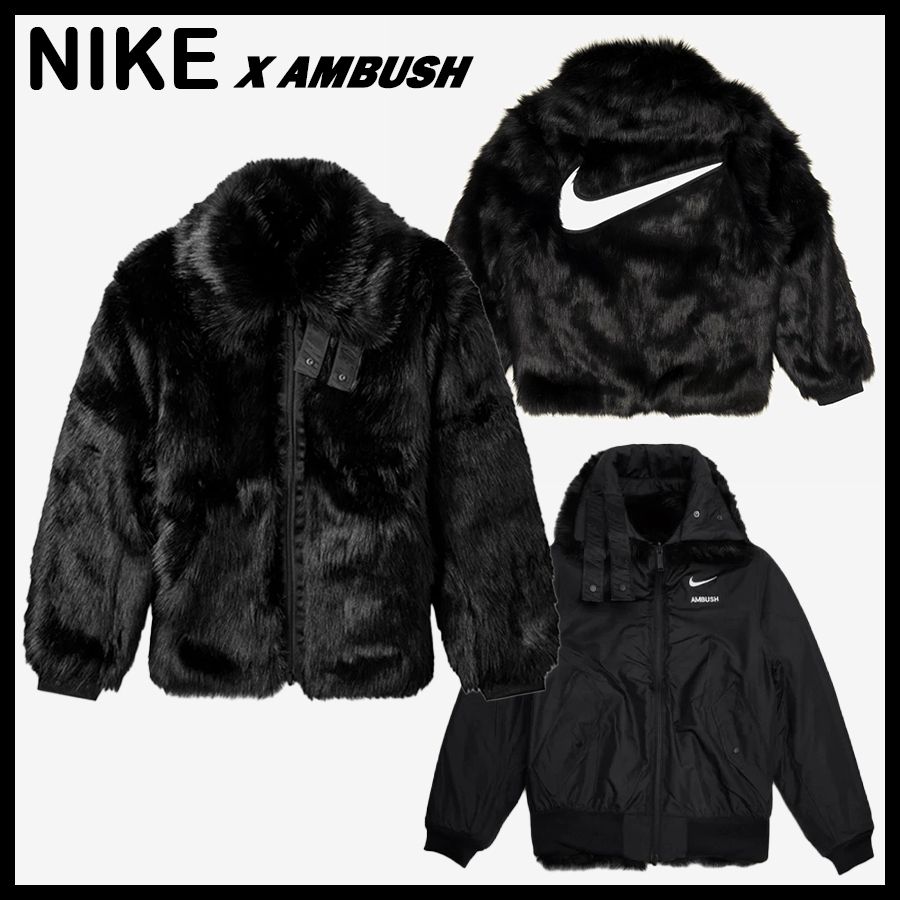 ☆NIKE x AMBUSH☆W REVERSIBLE フェイクファーコート☆追跡可 (Nike