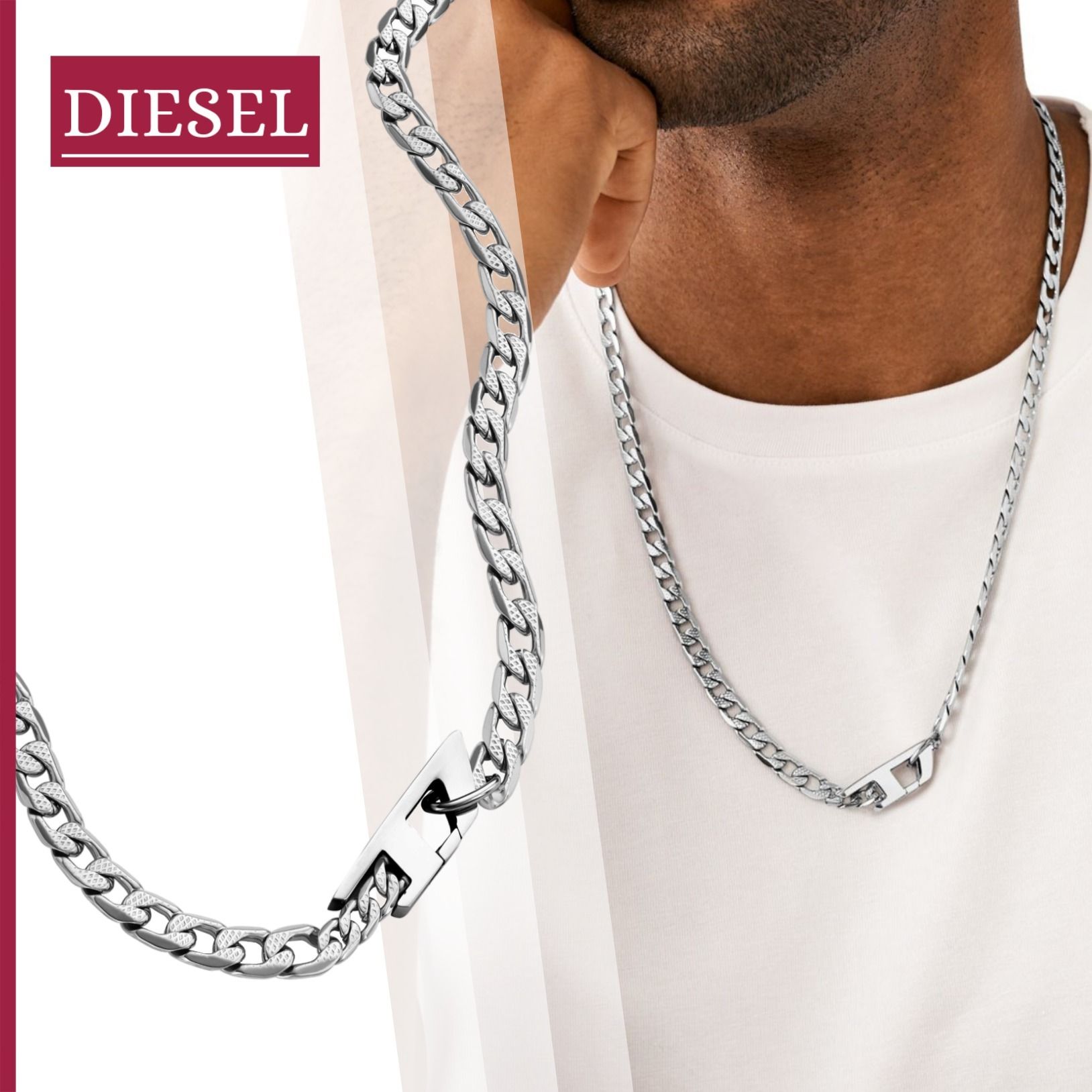 ユニセックス】DIESEL『Dx1497 チェーンネックレス』送料込 (DIESEL