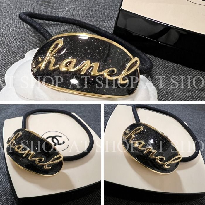 CHANEL ヘアゴム ブラック 偏光ブラック (CHANEL/ヘアアクセサリー