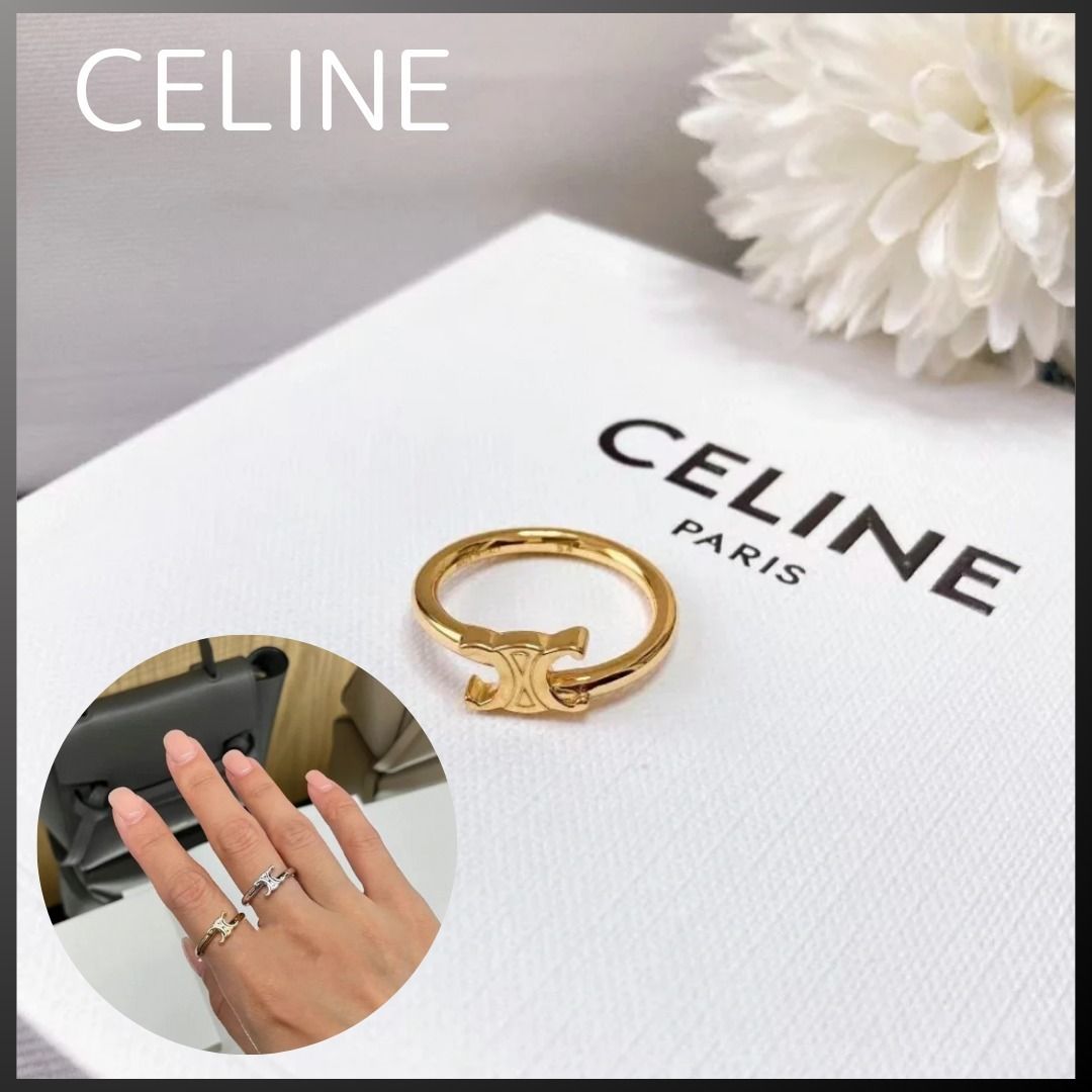 CELINE 】 トリオンフリングアシンメトリック 指輪 (CELINE/指輪