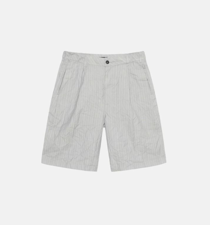 ☆関税込☆STUSSY☆VOLUME PLEATED SHORT WRINKLED STRIPE☆ (STUSSY