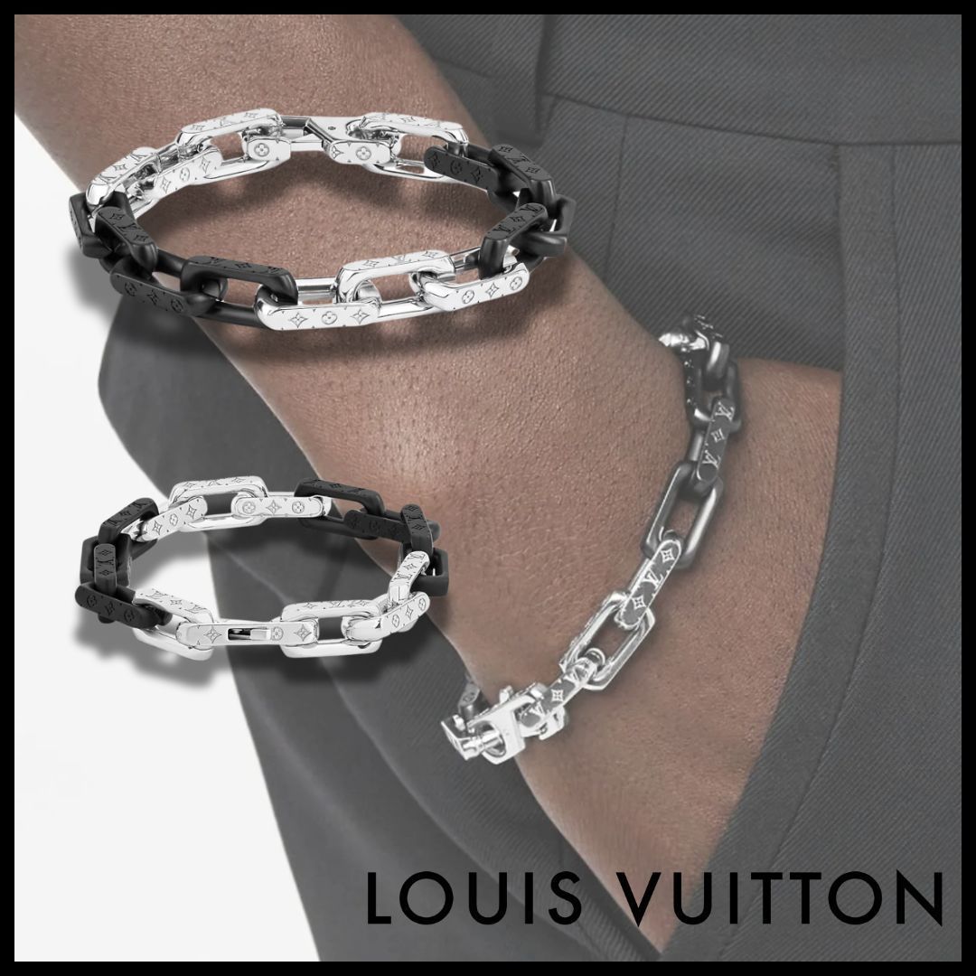 国内即発♪【ルイヴィトン】モノグラム チェーン ブレスレット (Louis