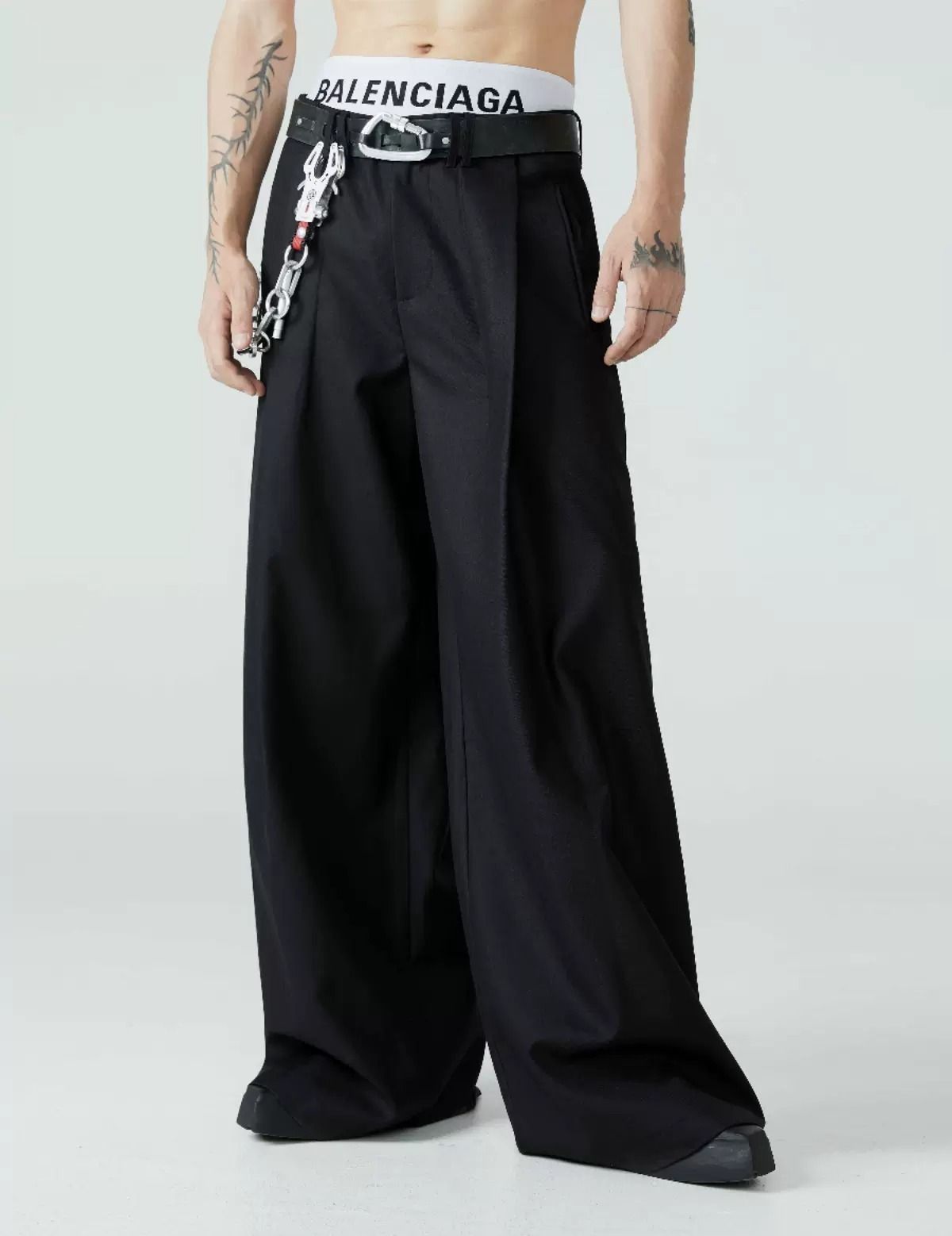 FRKM SCD*日本未*ベーシック/プリーツ ワイドスラックス/パンツ (FRKM