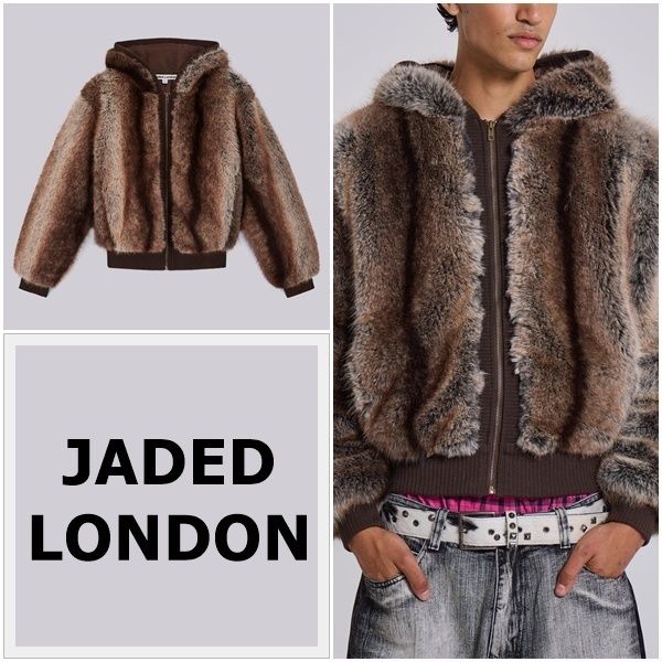 ☆JADED LONDON☆ Bear Faux Fur Hooded Jacket ジャケット (JADED