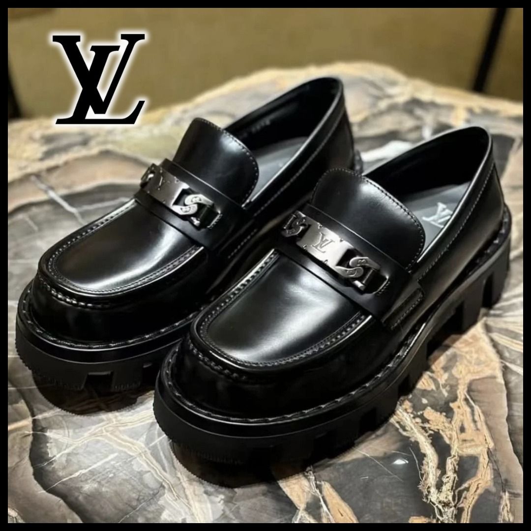 脚長効果◇履き心地抜群♪】ルイヴィトン 厚底 ローファー (Louis