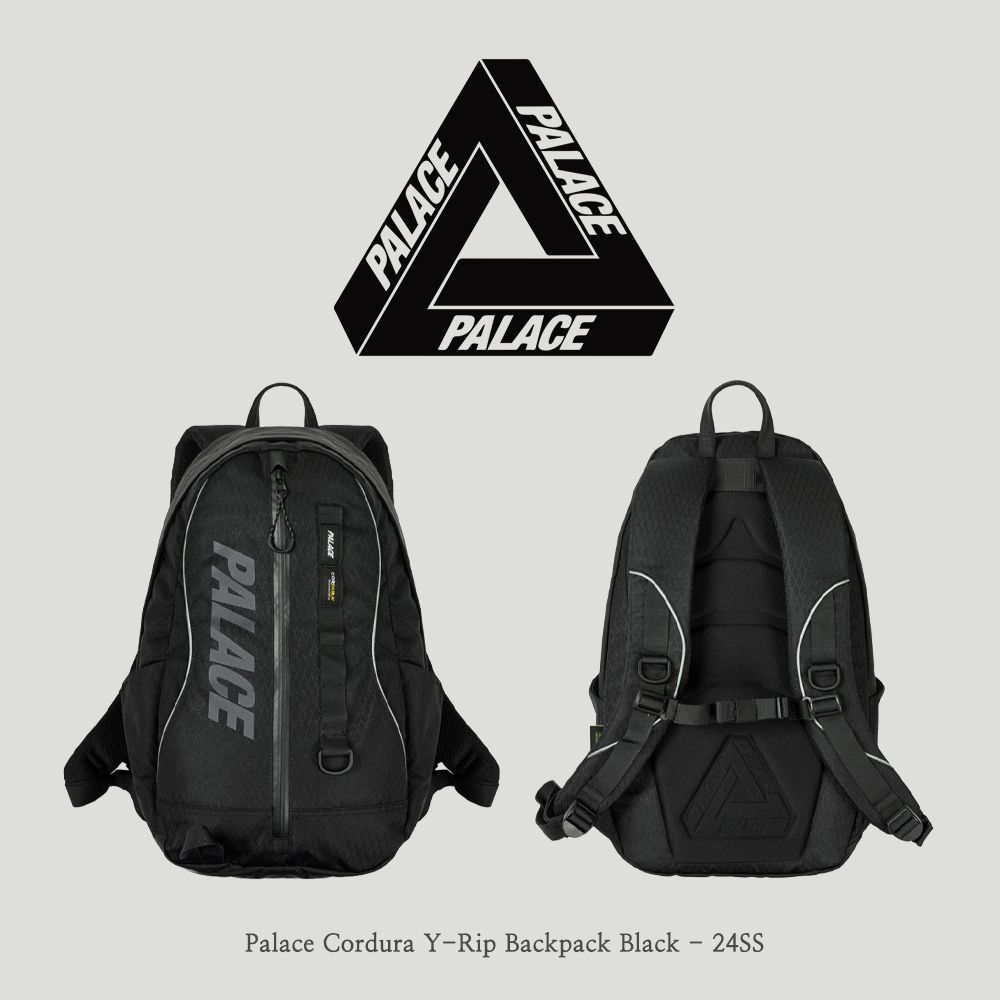 Palace】 Palace Cordura Y-Rip Backpack Black - 24SS (Palace