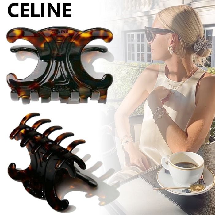 国内直営**CELINE**トリオンフ ラージ ヘアクロー ヘアクリップ