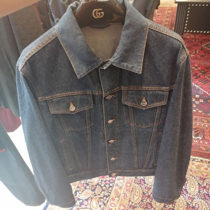GUCCI グッチ メンズ ブルー デニム ジャケット マストバイ (GUCCI