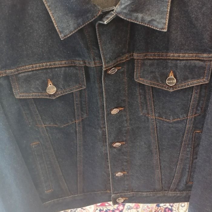 GUCCI グッチ メンズ ブルー デニム ジャケット マストバイ (GUCCI