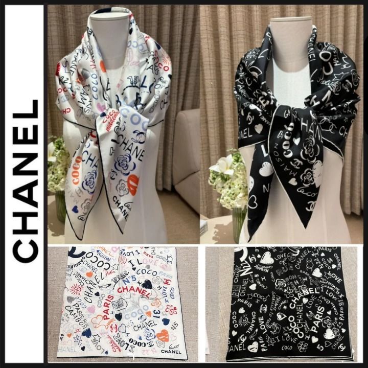 25P スクエアスカーフが楽しくなる♪POP CHANEL (CHANEL/マフラー