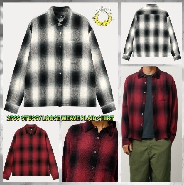 ☆25SS 大人気☆STUSSY LOOSE WEAVE PLAID SHIRT (STUSSY/シャツ