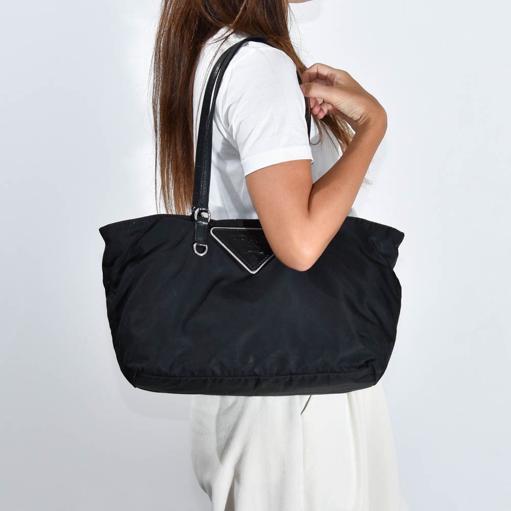 中古USED PRADA トートバッグ ナイロン 三角プレート ロゴ 49173