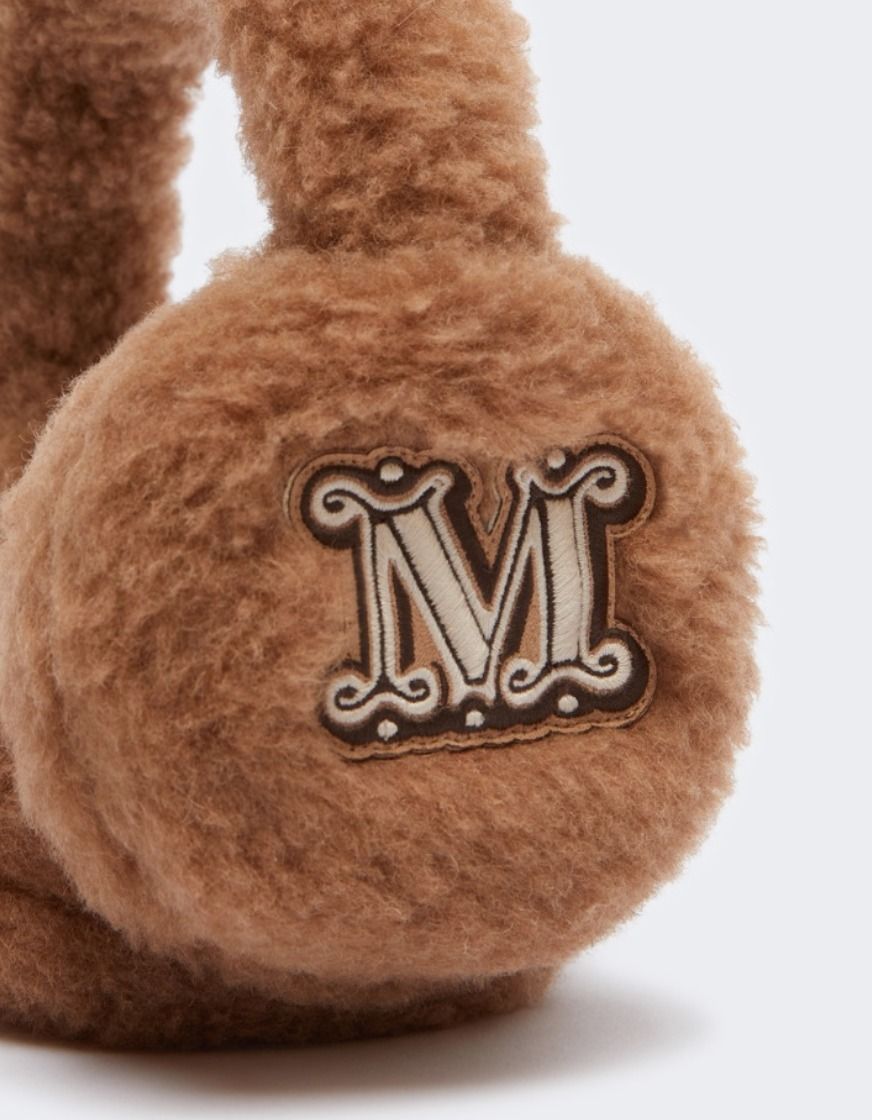 MAX MARA○MUFFY テディベアイヤーマフ Mモノグラム入り耳当て (Max