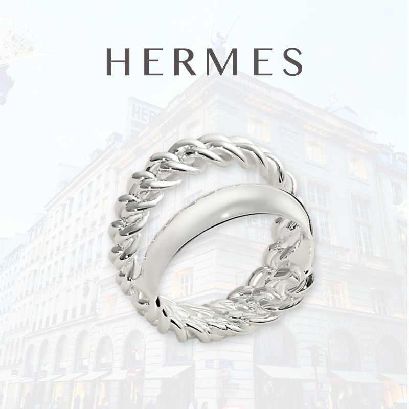 送料込*エルメス【ブックルセリエアンフレクシブル】MMリング (HERMES