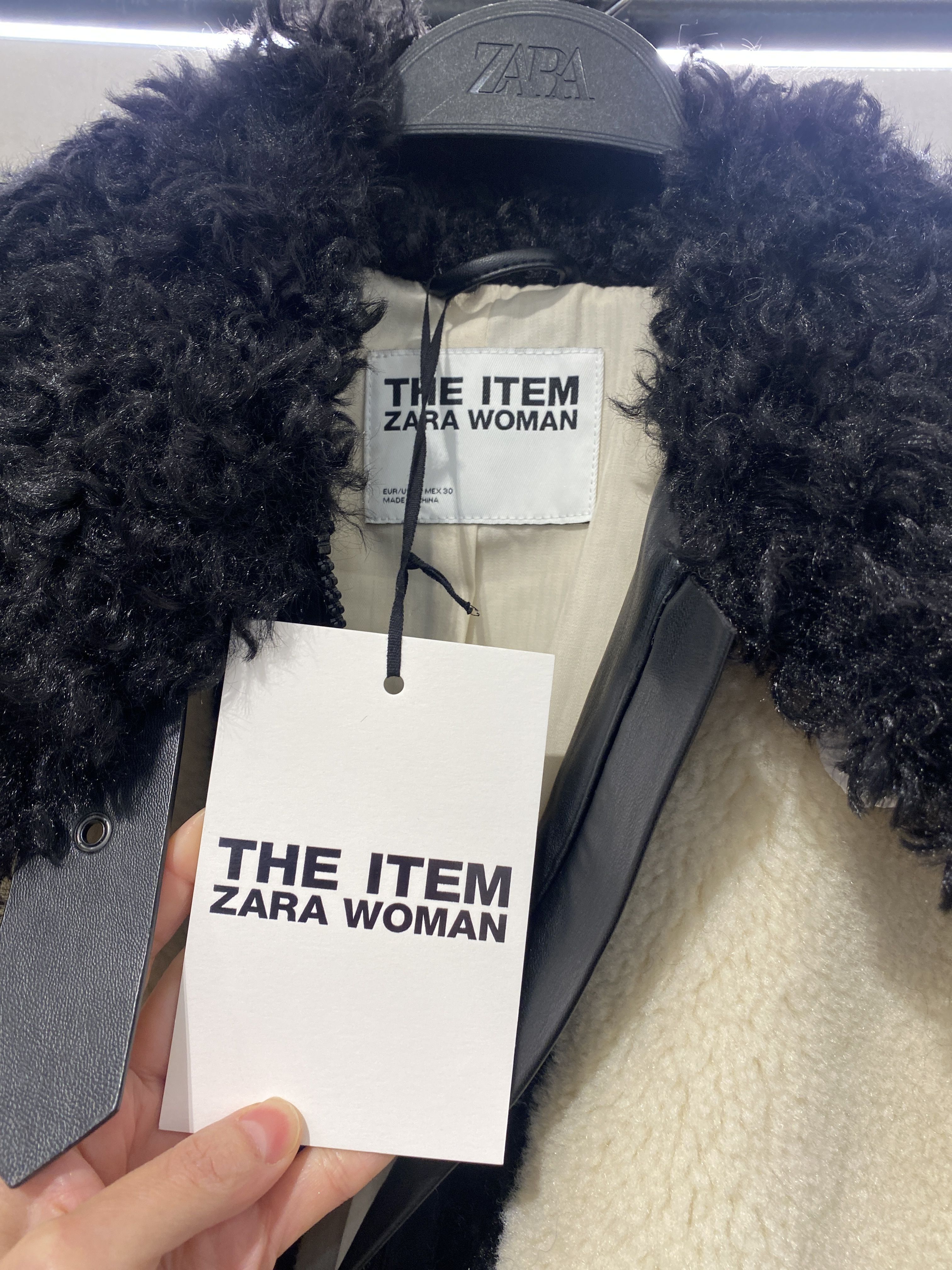 ZARA】パッチワークフェイクファージャケット (ZARA/ジャケット