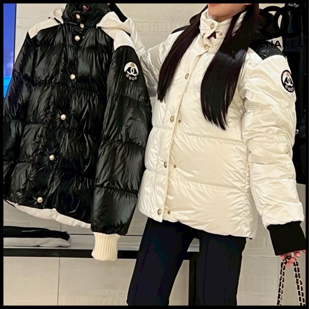 バイカラーでスタイリッシュに】CHANEL パッファーコート (CHANEL
