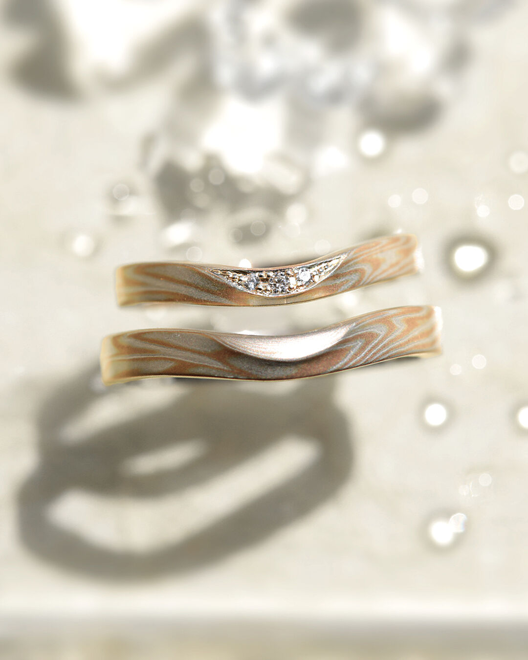 結婚指輪「木目金V字」 | 結婚指輪・婚約指輪の杢目金屋