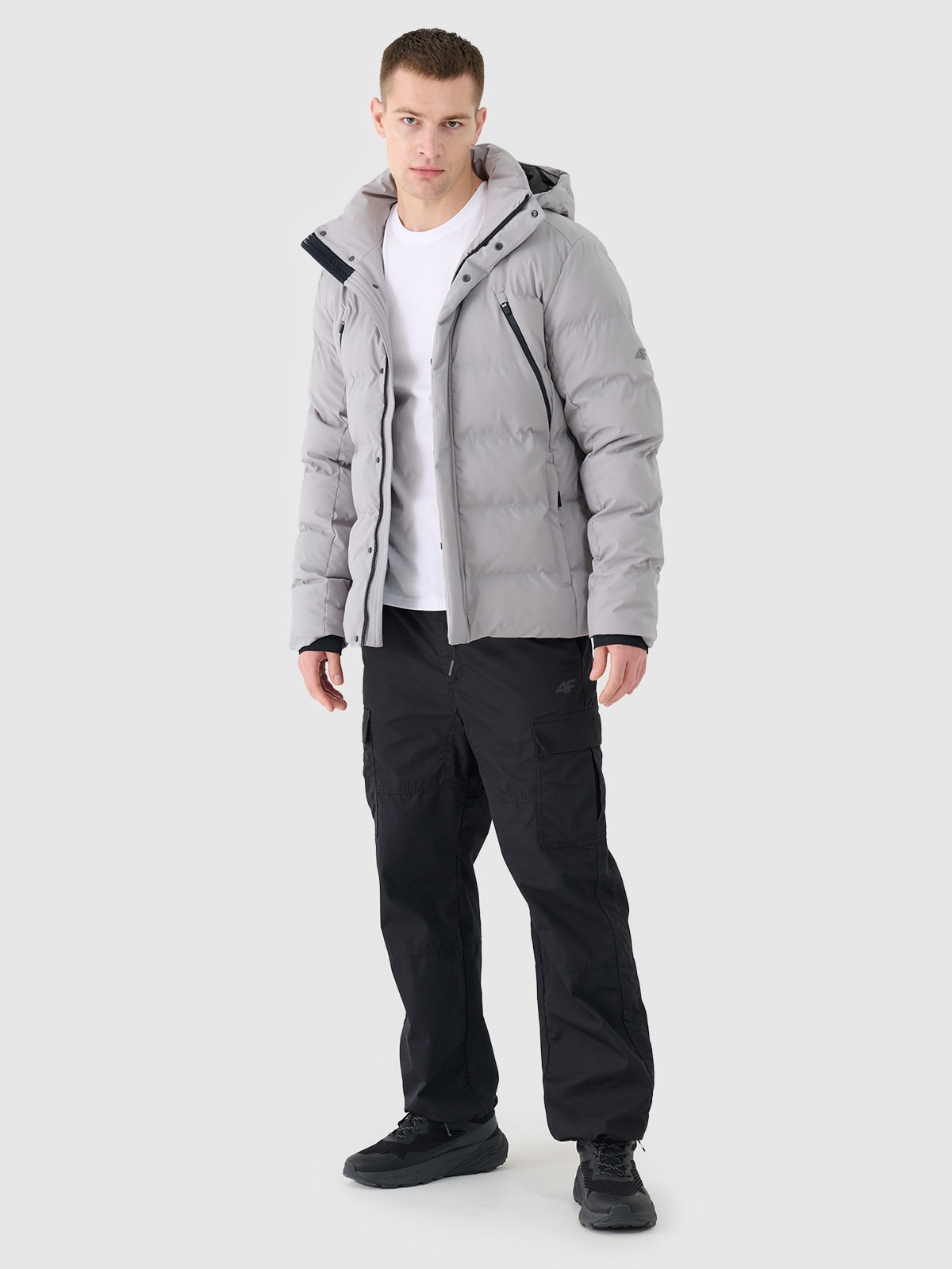 Men's synthetic-fill down jacket 10000 membrane - grey | 4F