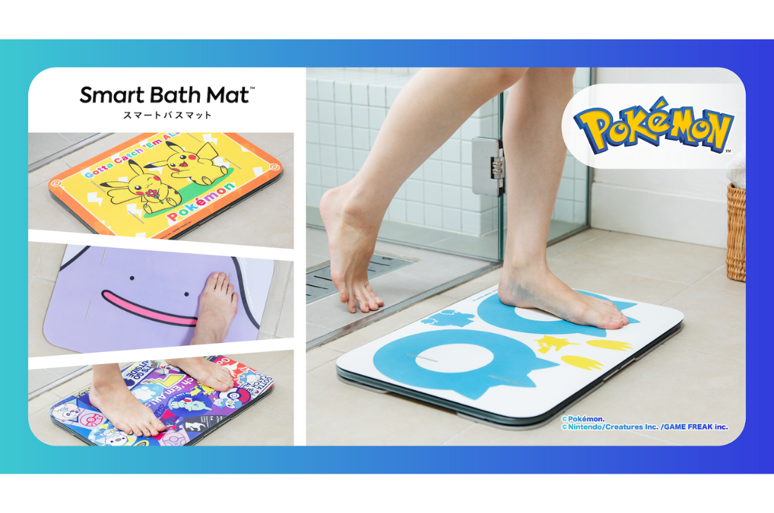 体重測定できるバスマット「スマートバスマット」のポケモンモデル登場