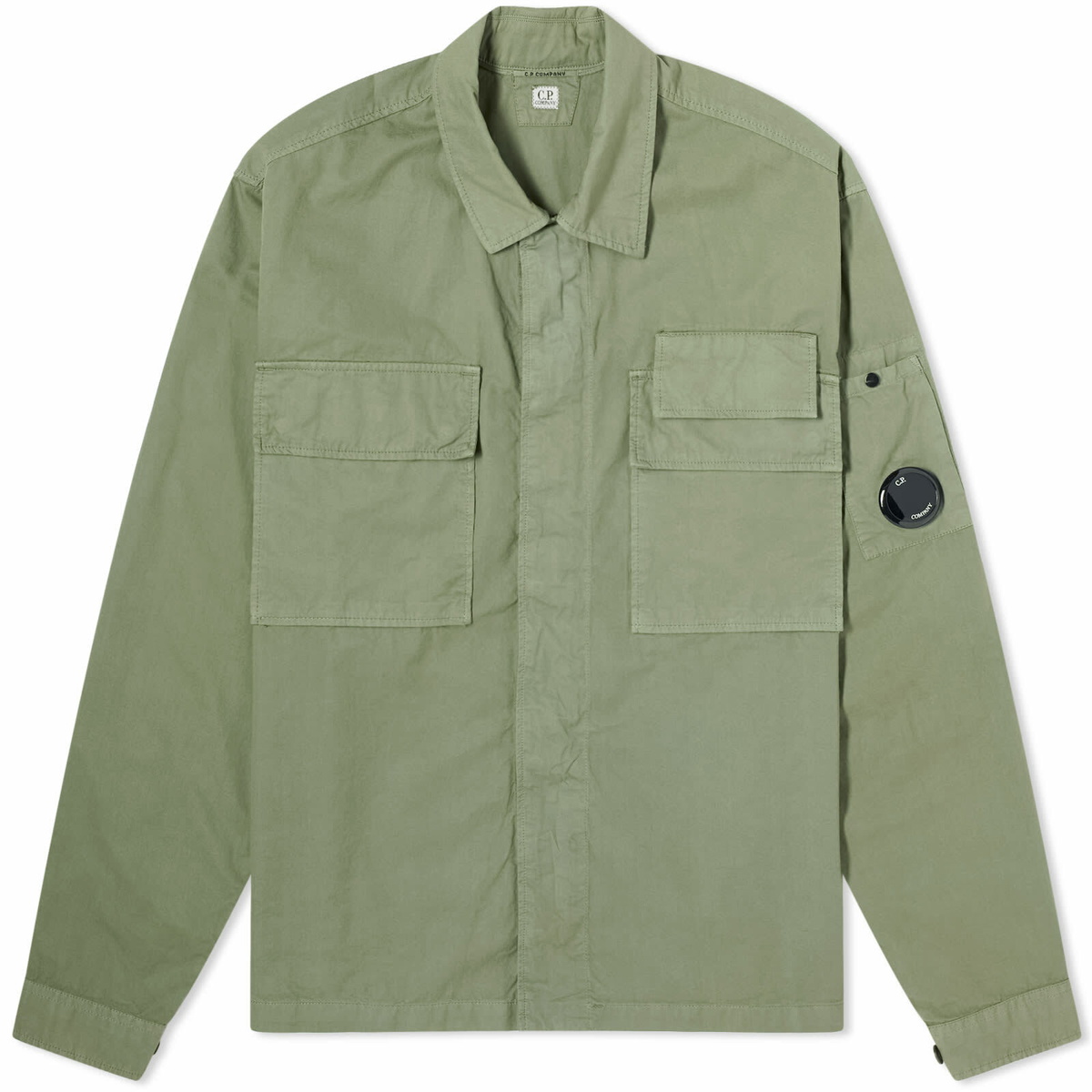 C.P. Company Men's Gabardine Shirt in Agave Green C.P. Company