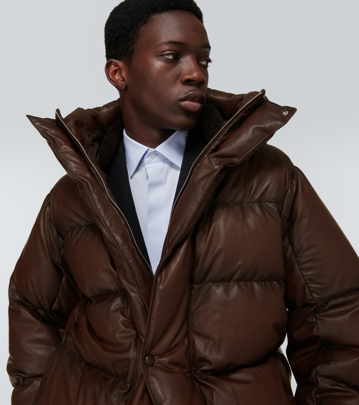 Berluti Patina leather down jacket Berluti