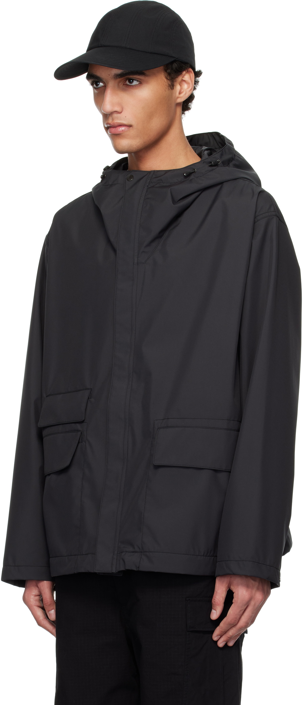 nanamica Black 3L PERTEX SHIELD 2Way Travel Coat Nanamica